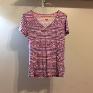 Pink and Blue Aztec Tee